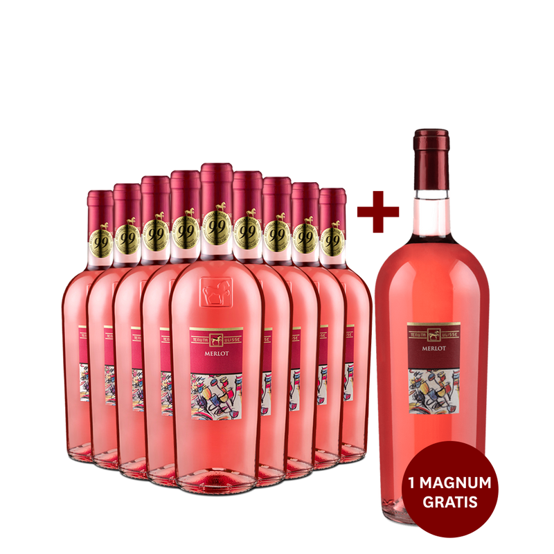 9 Flaschen Merlot Rosato 2021 + Magnum