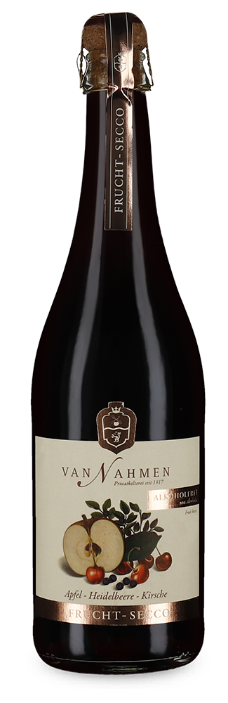 Apfel Heidelbeere Kirsche Fruchtsecco alkoholfrei 2023
