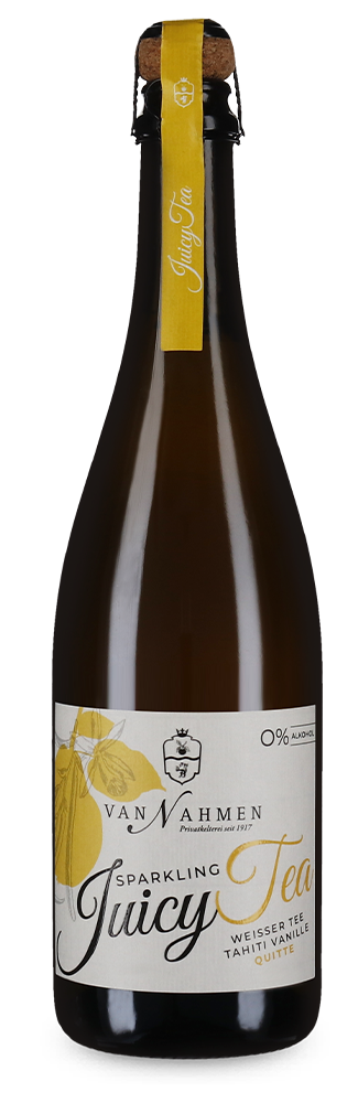 Weisser Tee Tahiti Vanille Quitte Sparkling Juicy Tea alkoholfrei