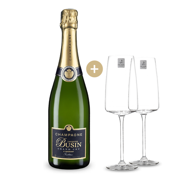 Deluxe-Set: Tradition Verzenay Grand Cru brut + 2 Gläser