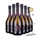 6 Flaschen De Chanceny Impetus Crémant de Loire Brut 2015 + 2 Schaumweingläser