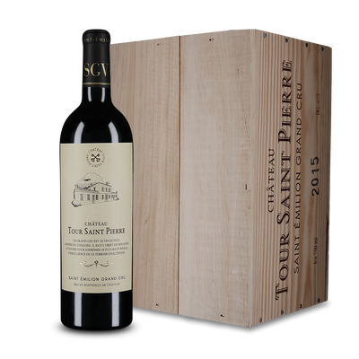 6 Flaschen Saint-Émilion Grand Cru in Holzkiste 2015