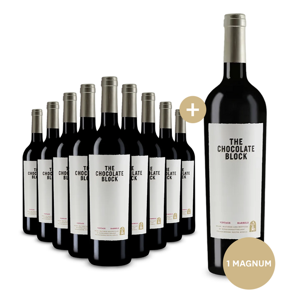 9 Flaschen + Gratis-Magnum: Boekenhoutskloof Chocolate Block 2023