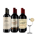 St. Emilion Grand Cru: 3x2 Flaschen + 2 Weingläser im Set