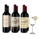 St. Emilion Grand Cru: 3x2 Flaschen + 2 Weingläser im Set