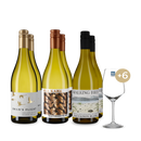 Sauvignon-Blanc deluxe: 3x2 Flaschen + 6 Gläser im Set