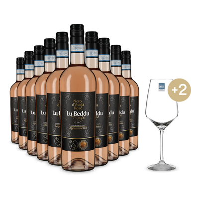 10x Nero d’Avola Rosato Appassimento 2025 + 2 Weingläser